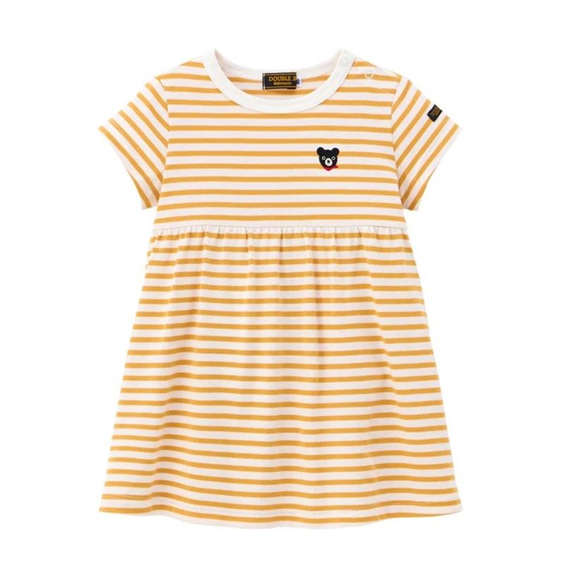 日单儿童夏季女童纯棉条纹短袖连衣裙宝宝卡通宽松T恤裙子上衣潮,淘宝优惠券,粉丝福利购,淘宝优惠卷