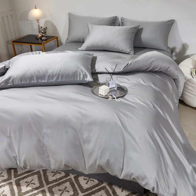 民宿宾馆床上用品四件套r酒店风白色床单三件套床笠被子枕芯七件 - 图0