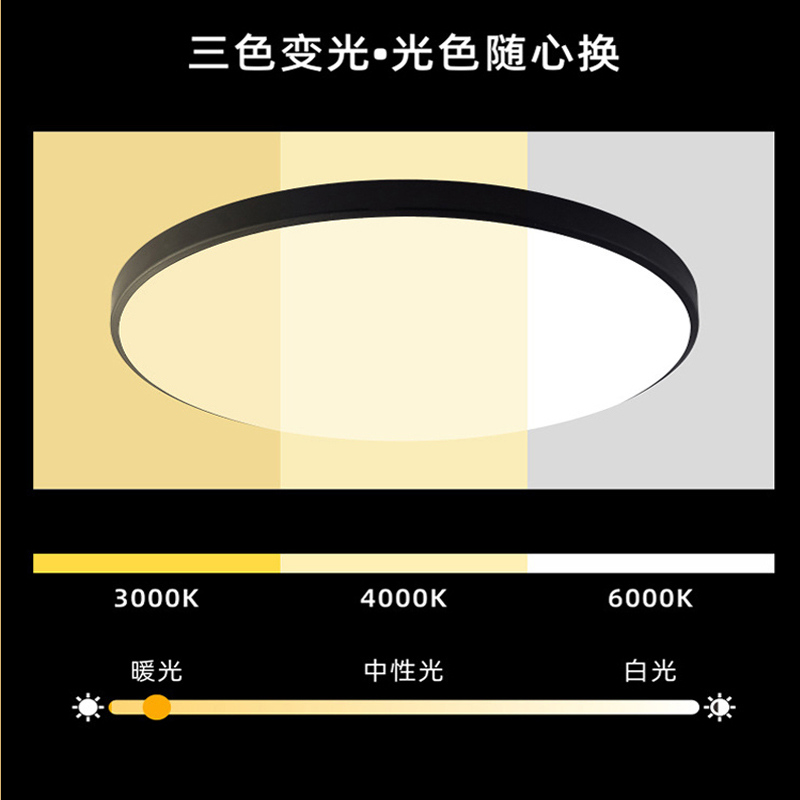 卧室吸顶灯客厅圆形防尘防虫超薄led房间灯走廊书房简约现代灯具