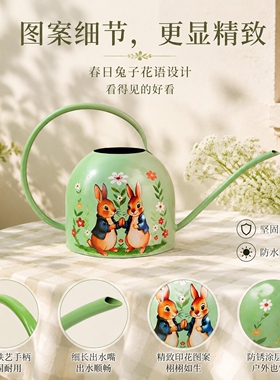 优伲嘉铁艺2L长嘴防锈浇花壶