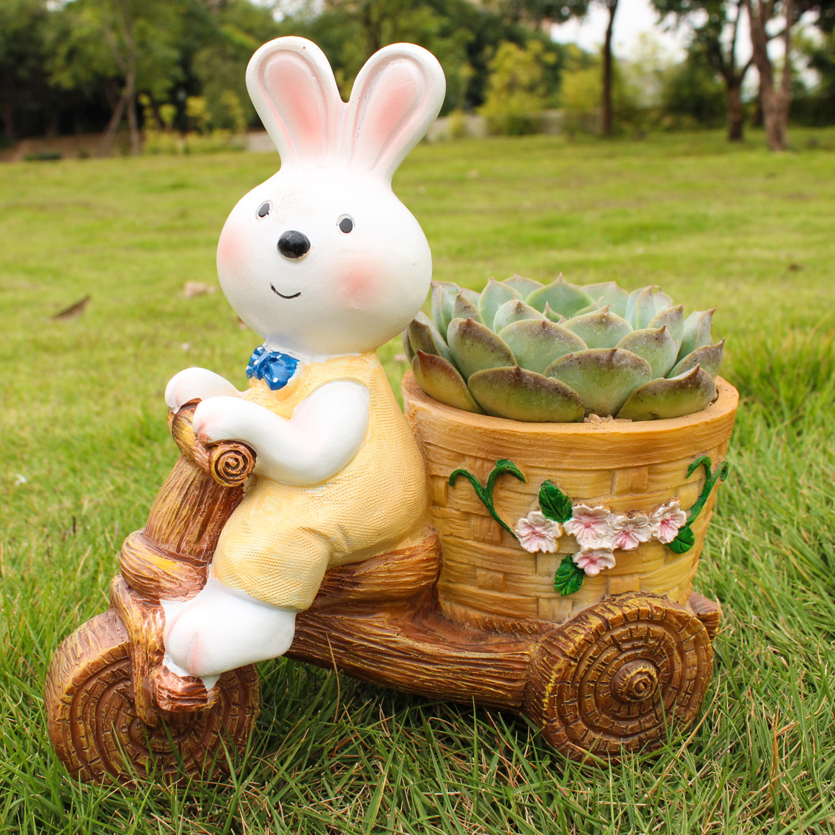 卡通多肉盆栽小兔子花盆阳台花园装饰摆件露台户外庭院子造景布置,淘宝优惠券,粉丝福利购,淘宝优惠卷