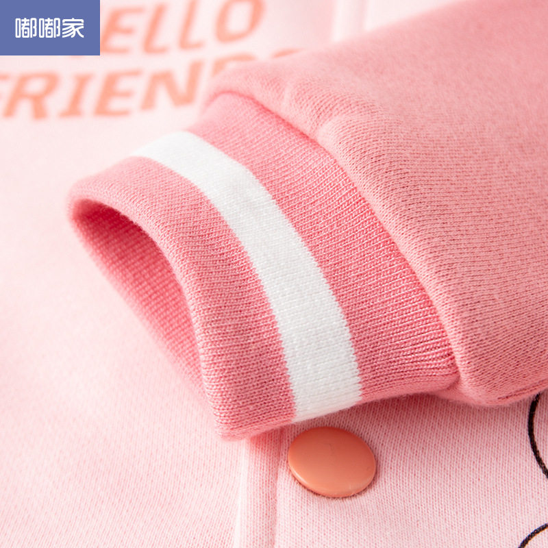 嘟嘟家婴幼儿棒球服外套冬款宝宝卡通衣服冬装女童上衣男童童装潮