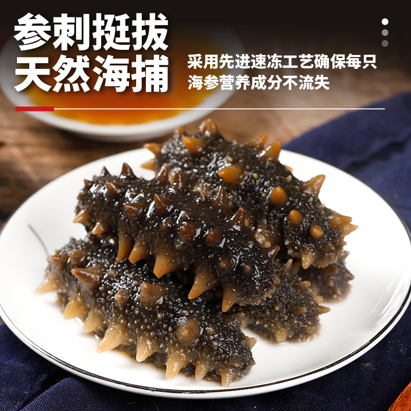 三只海豚大连即食海参鲜食辽参单个装500g