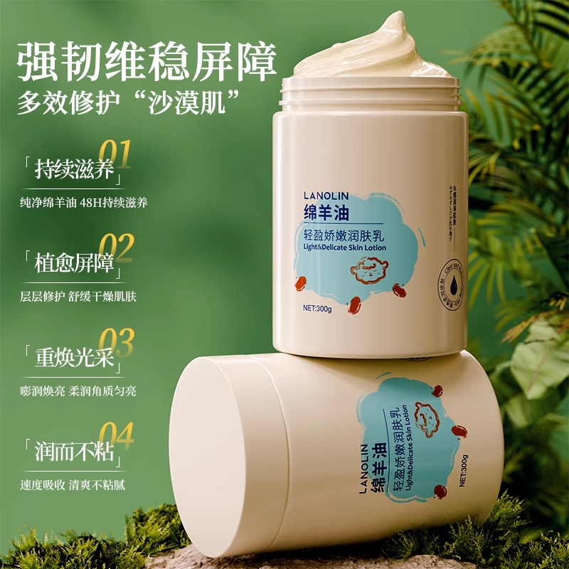 澳洲绵羊油身体乳保湿滋润改善鸡皮秋冬补水修护持久留香润肤乳女 - 图1