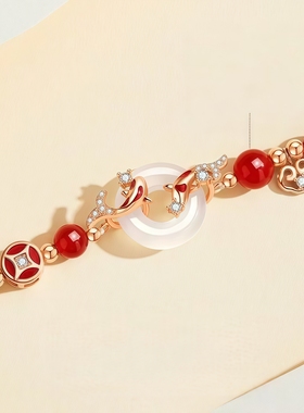 锦鲤平安扣手链小众设计高级感