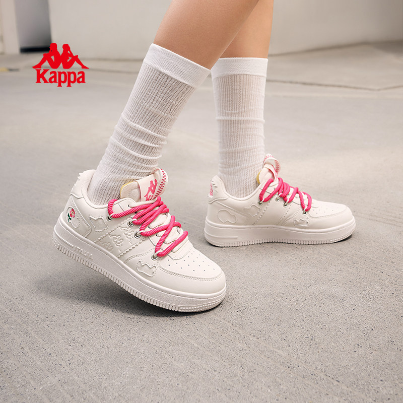 Kappa女鞋板鞋女款2025新款秋季厚底小白鞋增高休闲鞋子女运动鞋,淘宝优惠券,粉丝福利购,淘宝优惠卷