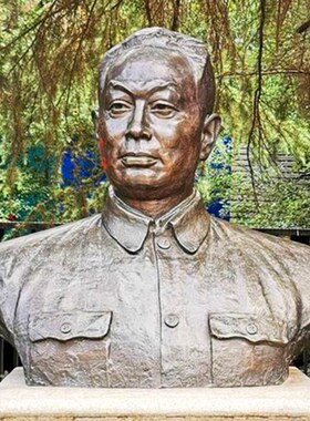 蔡申熙名人半身像陈赓校r园玻璃钢铸铜广场户外纪念意义陈毅雕像