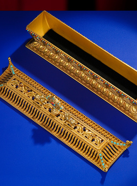 32cm大小号纯铜宝宇卧香炉x密宗八吉祥供卧香盒熏香炉藏式线香香