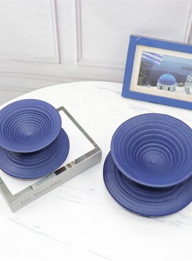 现代北欧陀螺摆件软装样板间u样品屋展示中心客厅几何不规则家居