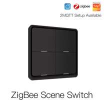 Graffiti Smart Home Zigbee Scene Switch App Timing Remote Control 4 Key Scenarios Casual Sticker Smart Switch