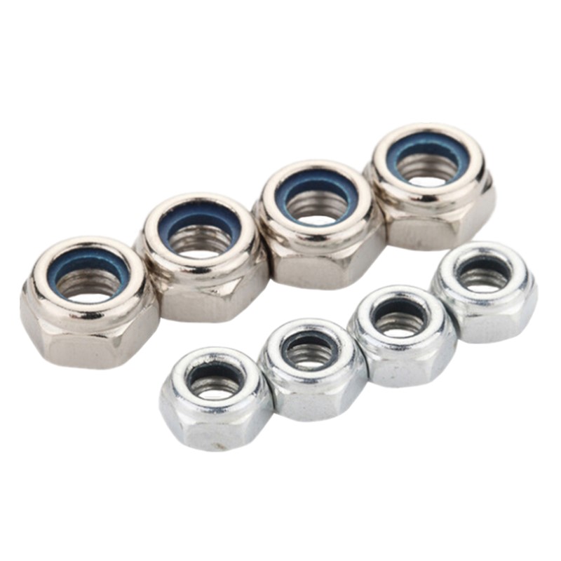 201/304不锈钢锁紧螺母尼龙防松螺帽防滑M3M4M5M6M8PM10M12M20-M3 - 图0