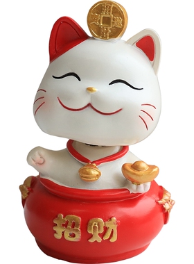 新品招财猫汽车摆件车载车上x创意可爱车内中控台装饰用品摆件大