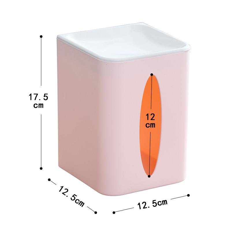 家用卫生纸盒塑料收纳盒厕所卷纸筒免打孔抽纸盒厨房纸巾盒 - 图1