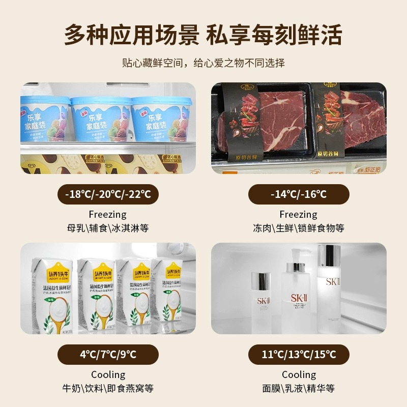 DAEWOO大宇复古小电冰箱家用小型冷柜迷你办公室节能BD-95WDYA