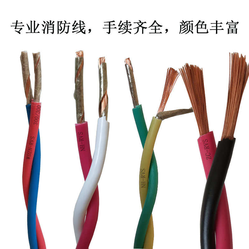 wdzn-rys2x1.5 2.5 4v 6低烟无卤耐火消防电源线 WDZBN-RYJS麻花 - 图1