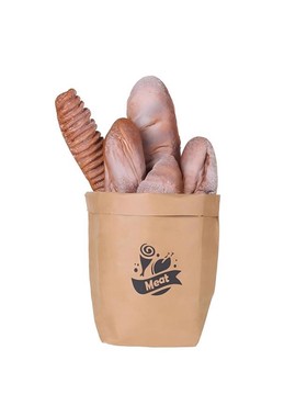 现代轻简约板间厨房仿真面包主题餐桌金属烛台摆件软装饰品装饰