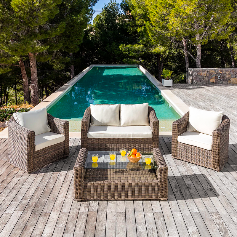 户外沙发组合庭院阳台阳光房室外休闲设计师售楼部露天藤编家具,淘宝优惠券,粉丝福利购,淘宝优惠卷