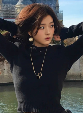 孙千同款凯旋*门大珍珠耳环女