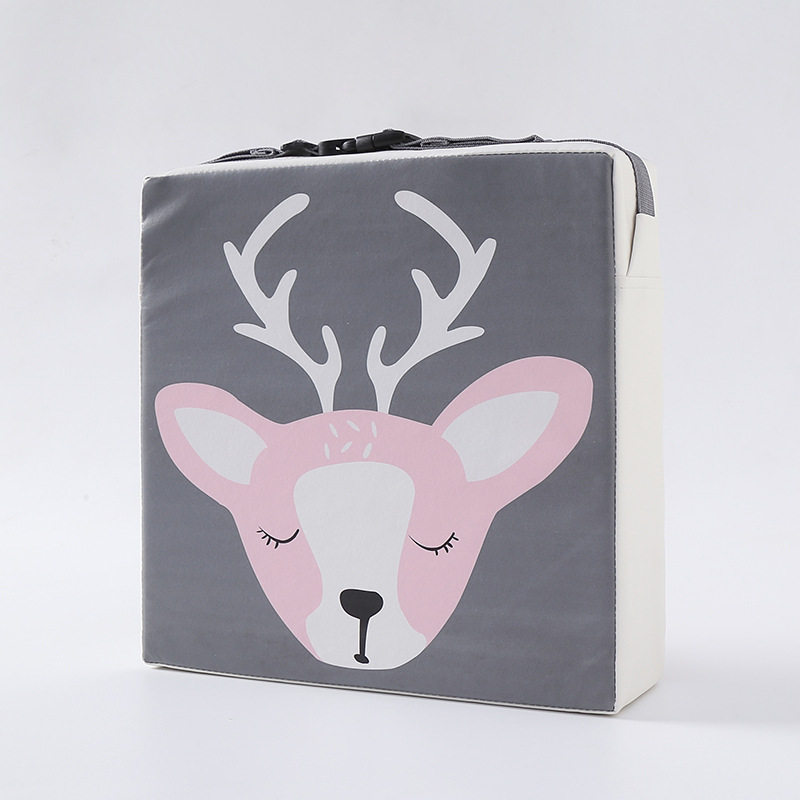 防水皮革儿童餐椅增高坐垫宝宝吃饭增高座椅垫动物印花绑带坐垫,淘宝优惠券,粉丝福利购,淘宝优惠卷