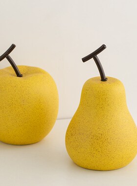 新品新品创意北欧现代陶瓷几何苹果水果摆件现代客厅卧Y室书房装