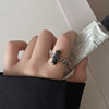 New chain light luxury ring women's niche design fashionable personality 2H023 new popular tail ring cold style
