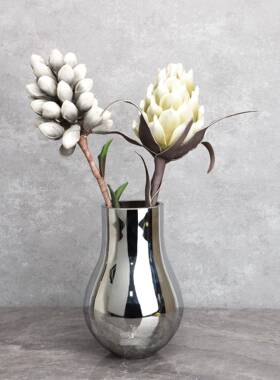 爆款新中式玻璃灯泡花瓶花器样板房电视柜客厅卧室餐厅家居装饰摆