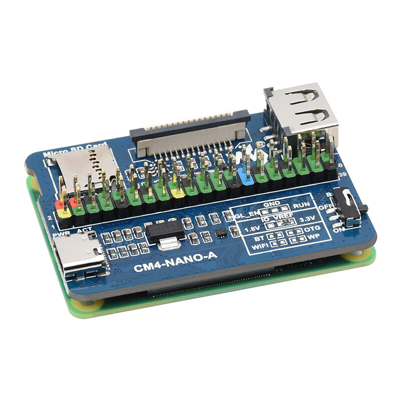 微雪树莓派CM4核心板 USB2.0/CSI接口 扩展板A型 5V输入 CM4尺寸 - 图0