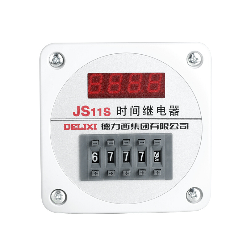 德力西时间继电器数显式 JS11S 0.01S-9999H 秒 小时 AC220V 380V - 图1