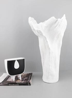 爆款干花大树桩花器轻奢创意工艺品家居客厅花瓶玄关样板房间软装