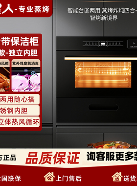 外星人蒸烤消一体机家用大容量蒸烤炸蒸烤箱保洁柜双腔智