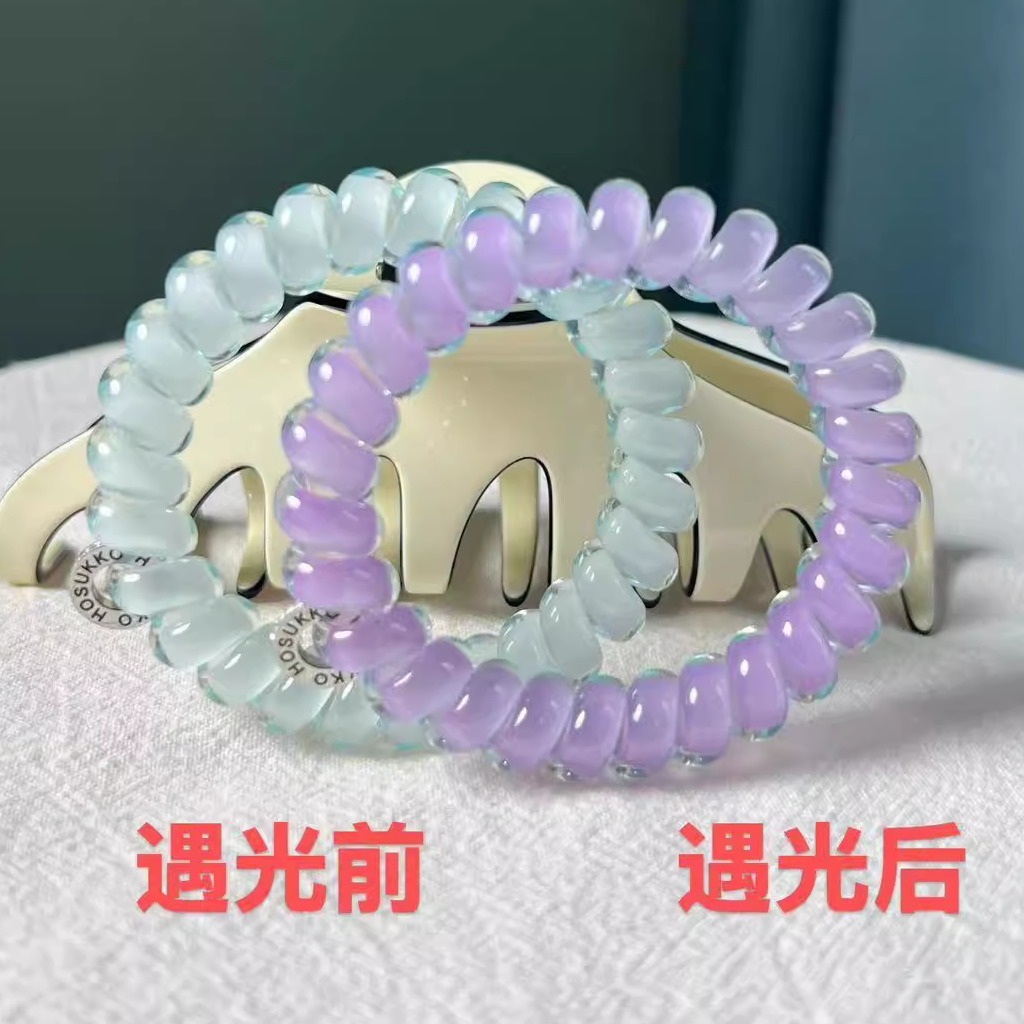 【变色】hosukko电话线发圈轻奢隐形发饰女性时尚头绳无痕不伤发