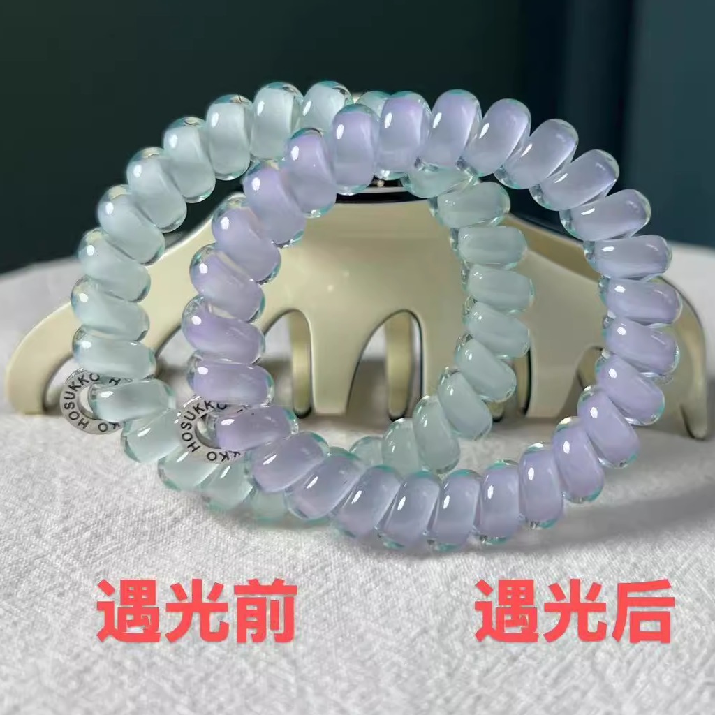 【变色】hosukko电话线发圈轻奢隐形发饰女性时尚头绳无痕不伤发