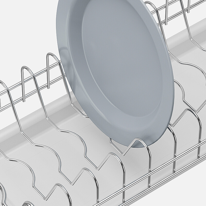 碗架单层沥水架碗碟架304不锈钢厨房碗盘置物架置晾放漏水篮碟架-图2