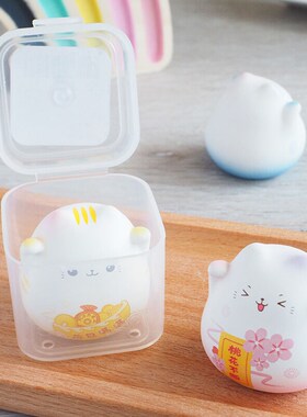 摩多招财猫摆件开业生日礼物w送女友居家办公室装饰桌面小摆件4只