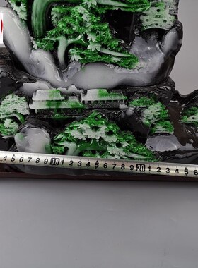 彷玉寿山石雕彷独特玉迎松风水M门套家居装饰门套