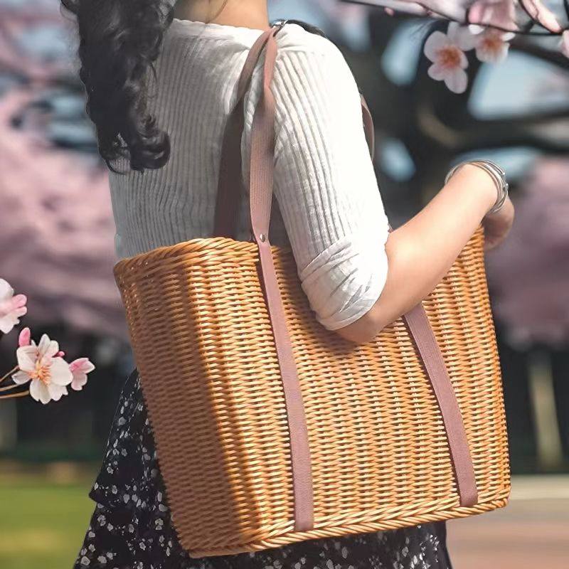 手提菜篮子购物篮买菜篮野餐篮手工编织水果篮洗澡篮子壁挂篮礼篮,淘宝优惠券,粉丝福利购,淘宝优惠卷