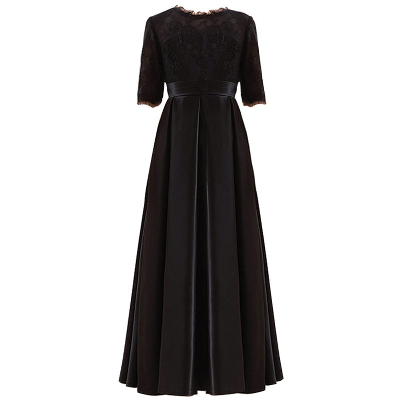 女童黑色公主裙长款钢琴演出服学生元旦小主持人儿童乐团合唱礼服,淘宝优惠券,粉丝福利购,淘宝优惠卷