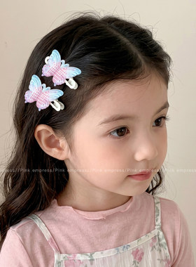 儿童蝴蝶发夹女2026新款小女孩刘海侧边夹前额碎发bb夹子发卡头饰