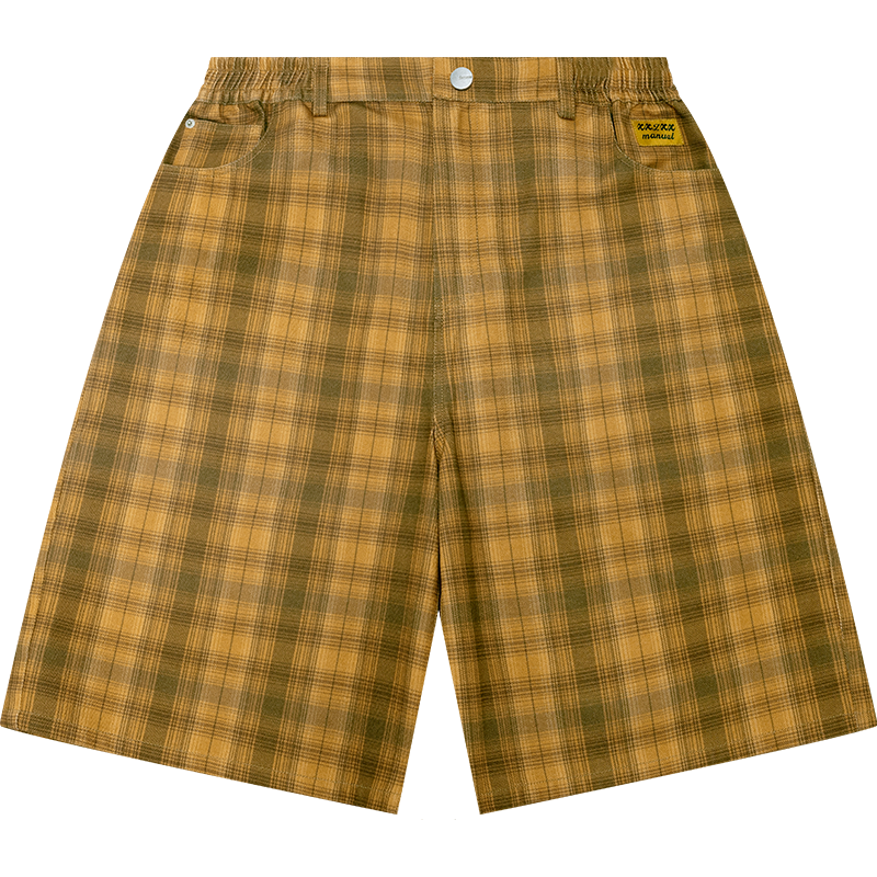 XXZXX格纹牛仔短裤男女宽松潮牌童装亲子装 2025年夏季新款 1705,淘宝优惠券,粉丝福利购,淘宝优惠卷