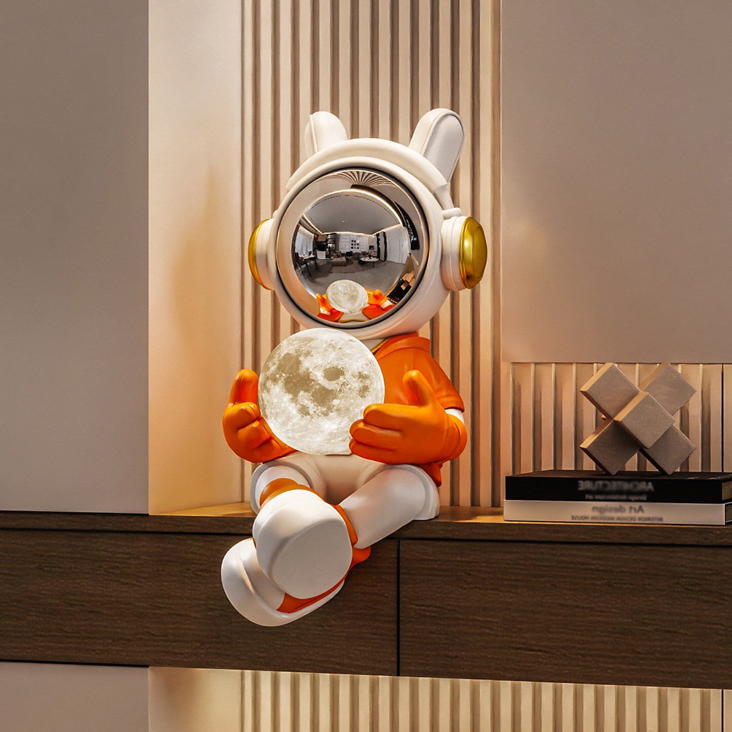 客厅电视柜入户玄关门店橱窗太空人坐姿摆件蓝牙音响新房乔迁礼品,淘宝优惠券,粉丝福利购,淘宝优惠卷