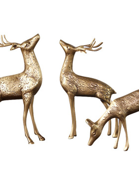 美式玄关装饰摆k件酒柜鹿欧式新中式客厅家居软装电视柜装饰品