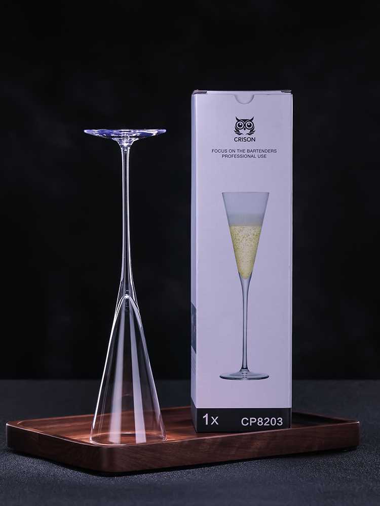 CP8203 CRISON无铅水晶玻璃香槟酒杯子高脚气泡酒杯调酒鸡尾酒杯-图1