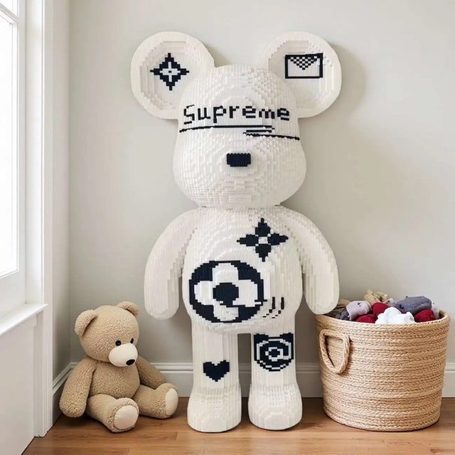 Violent bear building block toy extra large size