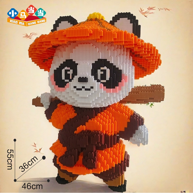 Extra large Chinese panda Abao children's educational puzzle toy building blocks for boys and girls difficult adult ornaments
