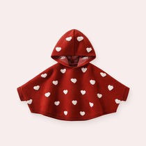 British Native Road baby cloak autumn winter new newborn baby girl with wind windproof knit little shawl