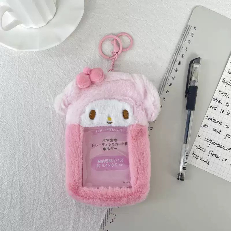 可爱毛绒卡套校园饭卡KT猫学生照片小卡展示挂件包包装饰 - 图2