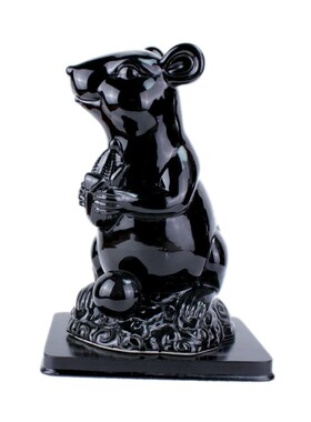 福建德化黑色陶瓷十二生肖摆件全套鼠牛虎兔龙蛇马羊Y猴鸡狗猪摆