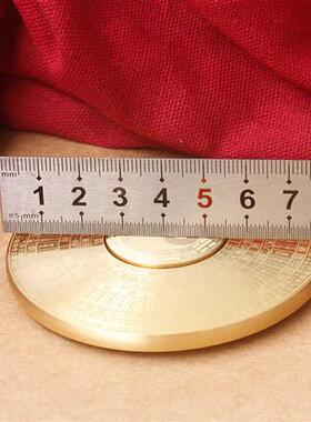 极速纯铜实心小罗盘陀螺转转手把件随身把玩八卦盘摆件Z双面螺旋