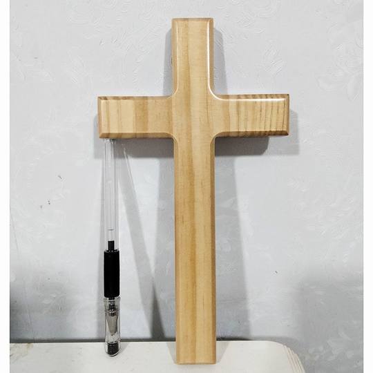 Extremely new solid wood church home living room bedroom study wall hanging R hanging wall decoration wooden cross