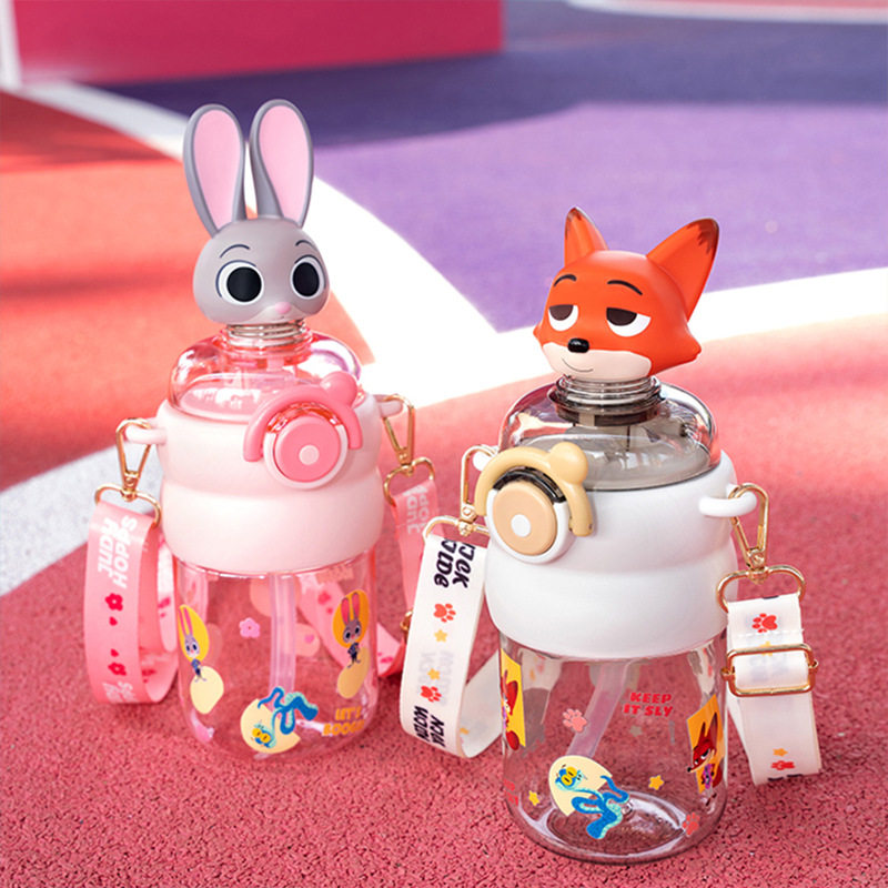 疯狂动物朱迪尼克摇头公仔太空杯儿童上学可爱Tritan的材质一键弹,淘宝优惠券,粉丝福利购,淘宝优惠卷